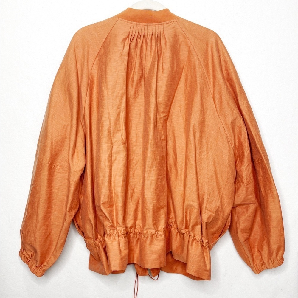 Athleta X Alicia Keys Enlighten Up Linen-Blend Bomber Jacket 2X - Picture 5 of 11